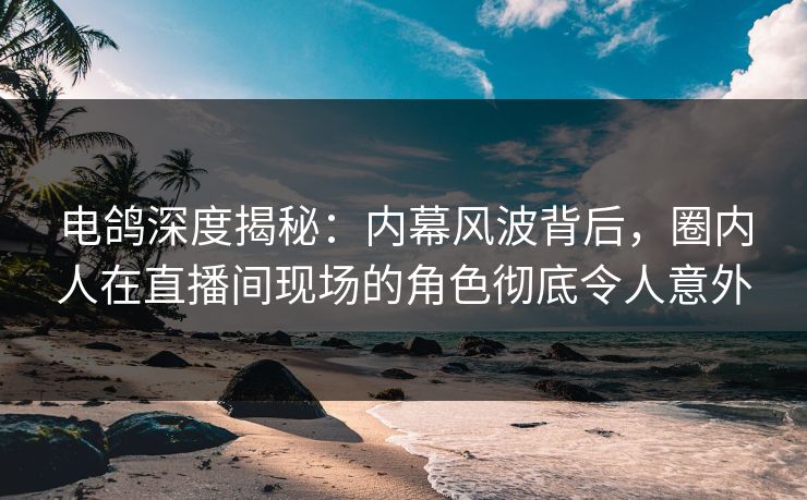 电鸽深度揭秘：内幕风波背后，圈内人在直播间现场的角色彻底令人意外